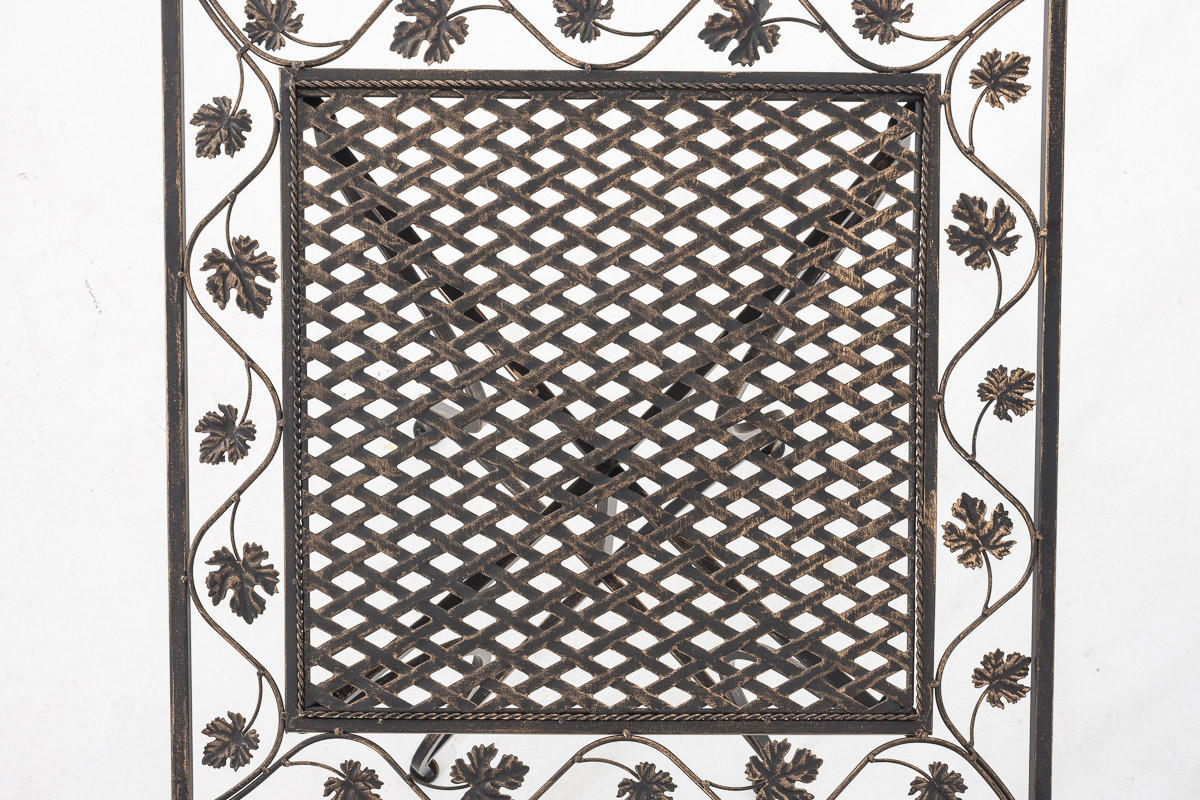 GARTENTISCH eckig 60/60/72 cm Metall Bronze - Bronzefarben, Metall (60/60/72cm) - CLP