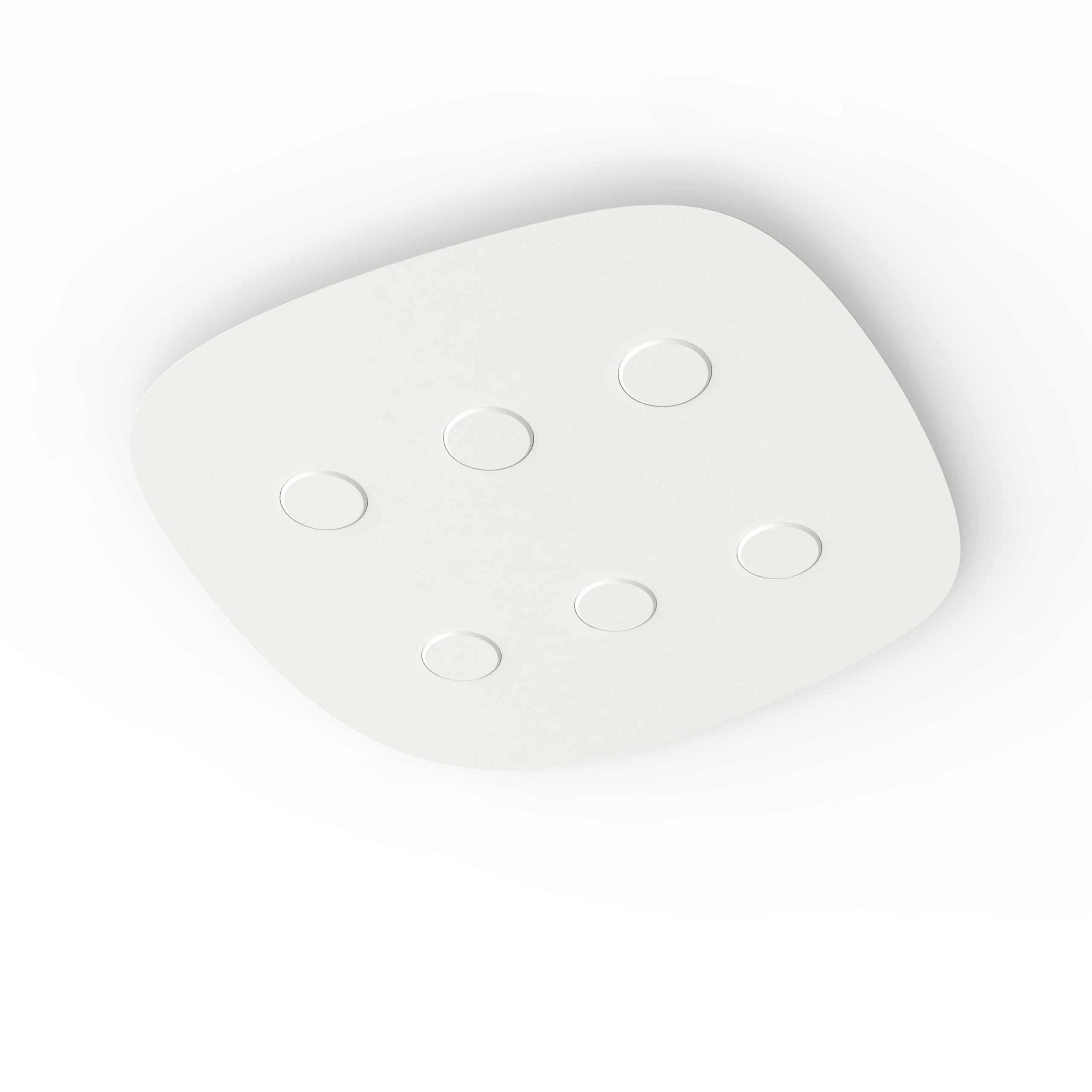 DECKENLEUCHTE River Free X6 - Weiß, Metall (40/55/4cm) - Lumicom