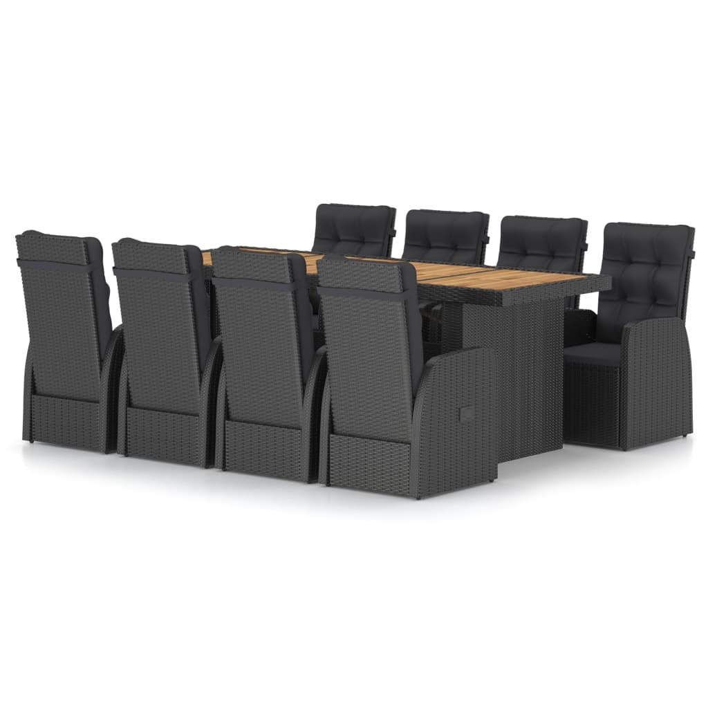 GARTENSET Yarden 9-teilig - Schwarz, Metall - Nettlife