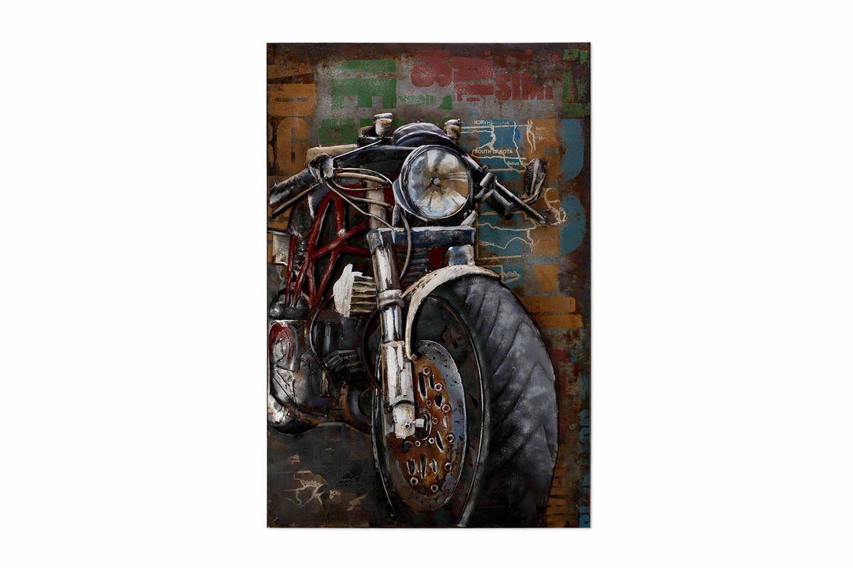 METALLBILD Bunt 60/90 cm - Multicolor, Metall (5/90cm) - KUNSTLOFT