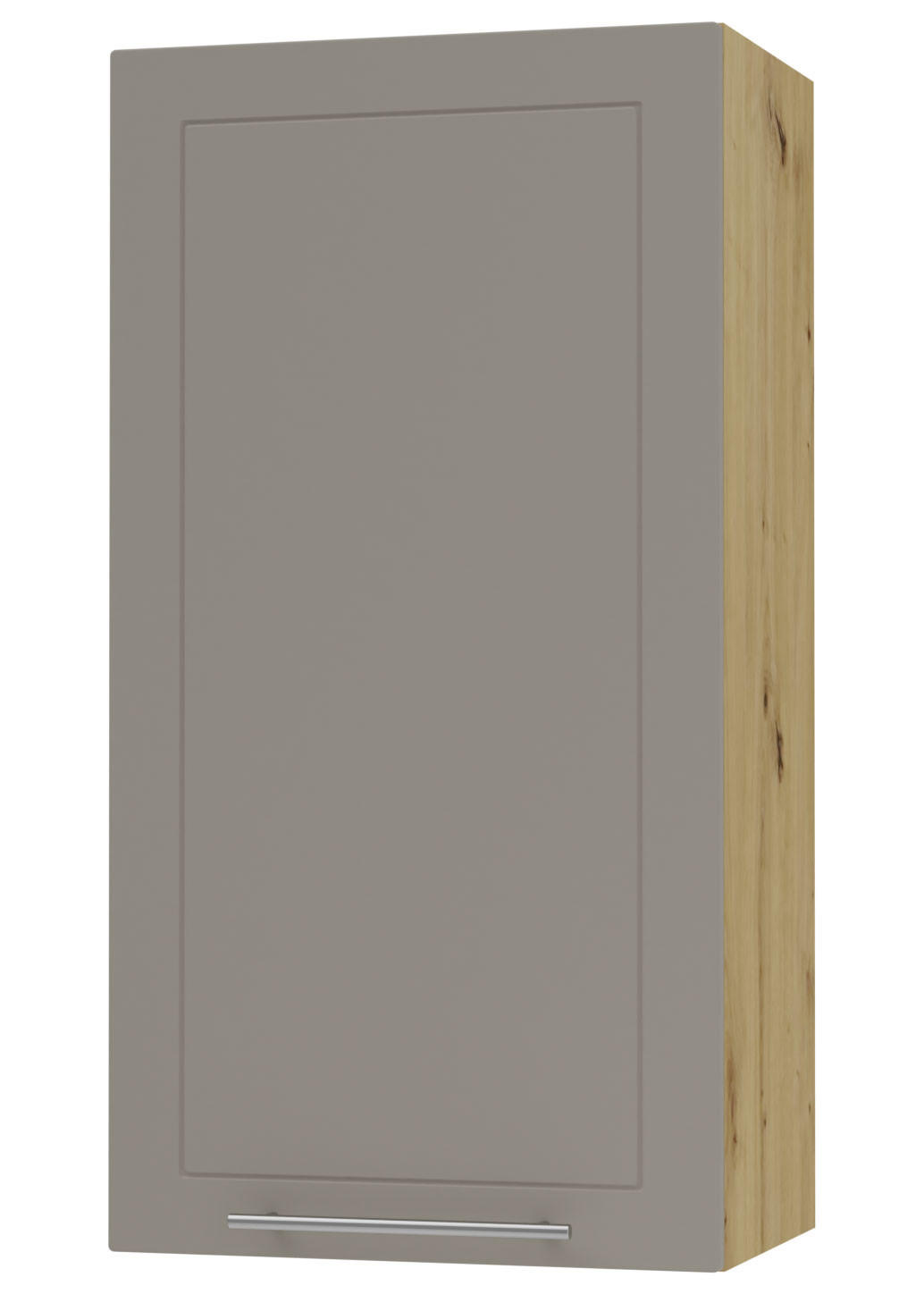 KÜCHENHÄNGESCHRANK Kvantum W4/50 Beige Matt / Eiche Artisan Matt 50 / 32,5 / 96cm - Beige/Eiche Artisan, Holz/Holzwerkstoff (50/96/32.5cm) - Feldmann-Wohnen
