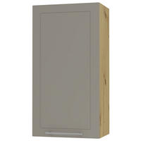 KÜCHENHÄNGESCHRANK Kvantum W4/50 Beige Matt / Eiche Artisan Matt 50 / 32,5 / 96cm - Beige/Eiche Artisan, Holz/Holzwerkstoff (50/96/32.5cm) - Feldmann-Wohnen