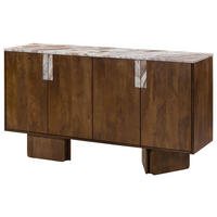 SIDEBOARD Mango 160x45x85 braun lackiert LUGANO #201 - Braun, Holz (160/85/45cm) - Massivmoebel24