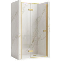 DUSCHTÜR Rea Atlas 100 Brush Gold linke - Goldfarben, Glas (0.6/200cm) - REA