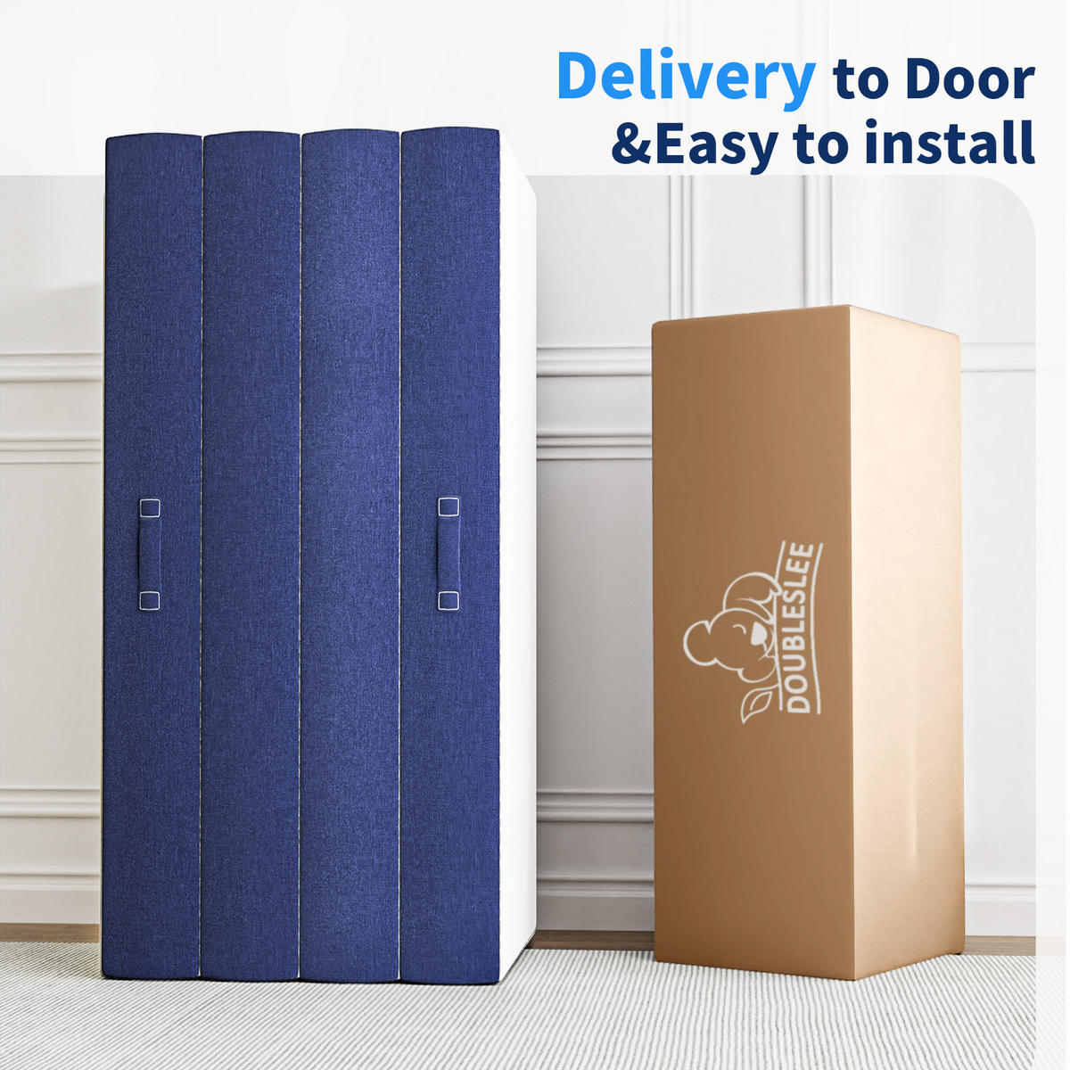 MATRATZE 60x190 cm Memory Foam Blau-Weiß - Blau, Textil (60/190cm) - Rattrix