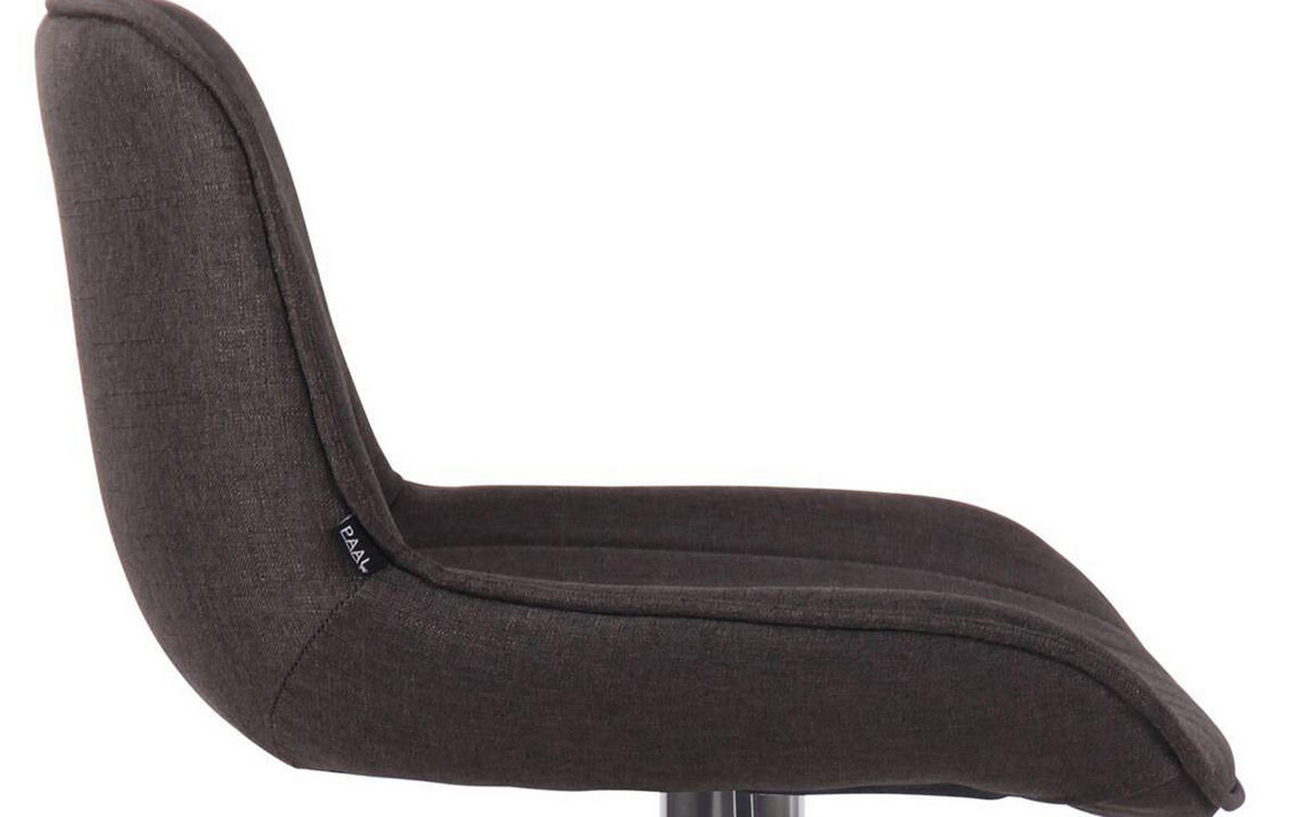 BARHOCKER 2er Set Lentos Stoff chrom dunkelgrau - Chromfarben/Dunkelgrau, Textil/Metall (50/108/50cm) - TPFLiving