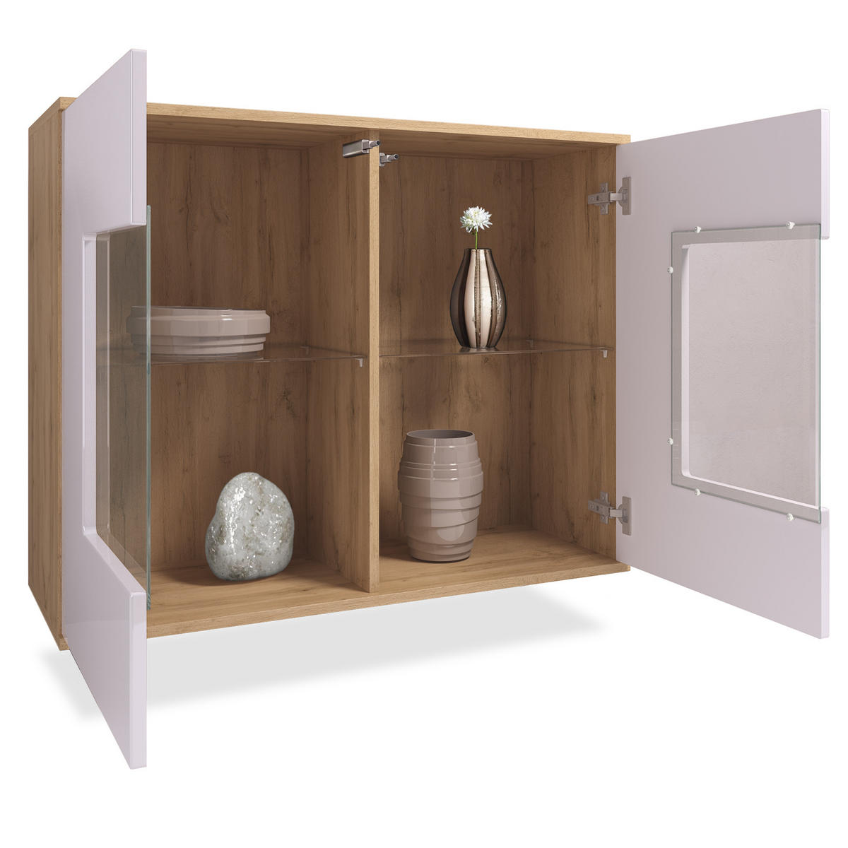 KOMMODE Grömitz Schwarz Hochglanz - Schwarz Hochglanz, Holzwerkstoff (92.5/73.5/35cm) - Vladon