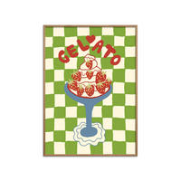 POSTER mit Rahmen Studio Dolci - Gelato - Eichefarben/Grün, Holz/Papier (50/70cm) - Poster&Frame