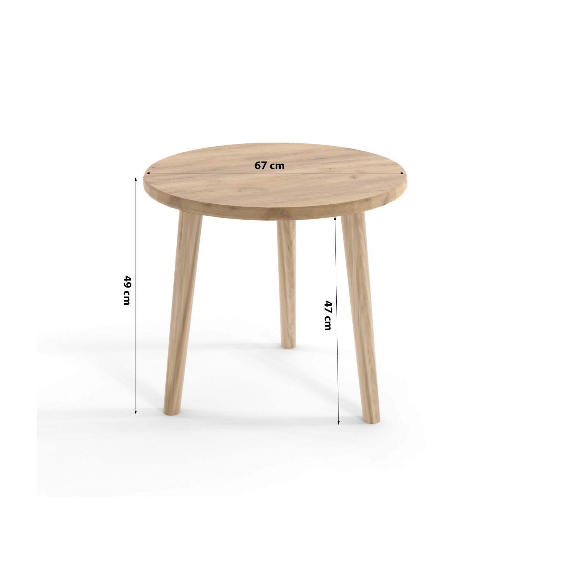 KAFFEETISCH Couchtisch Corry Eichenfarbe - Sonoma Eiche, Holzwerkstoff (67/67/49cm) - Fedve