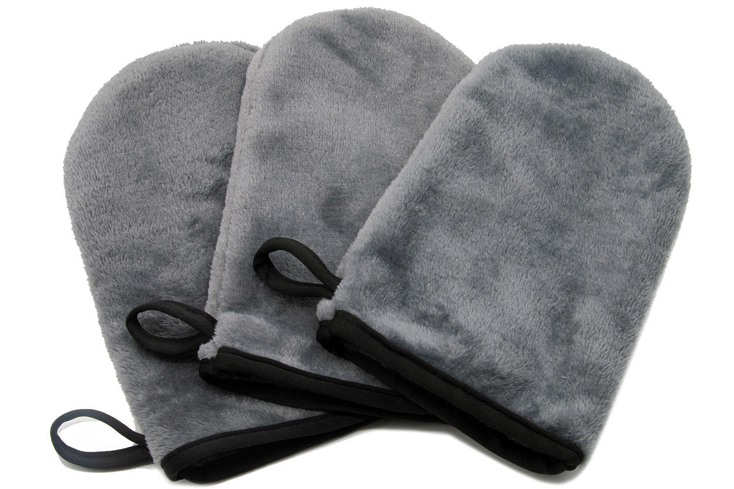 WASCHHANDSCHUH, 3er-Set, 20x13 cm, 80% Polyester, 20% Polyamid, Grau - Anthrazit, Textil (13/20cm) - Zollner24