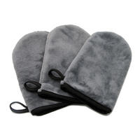 WASCHHANDSCHUH, 3er-Set, 20x13 cm, 80% Polyester, 20% Polyamid, Grau - Anthrazit, Textil (13/20cm) - Zollner24