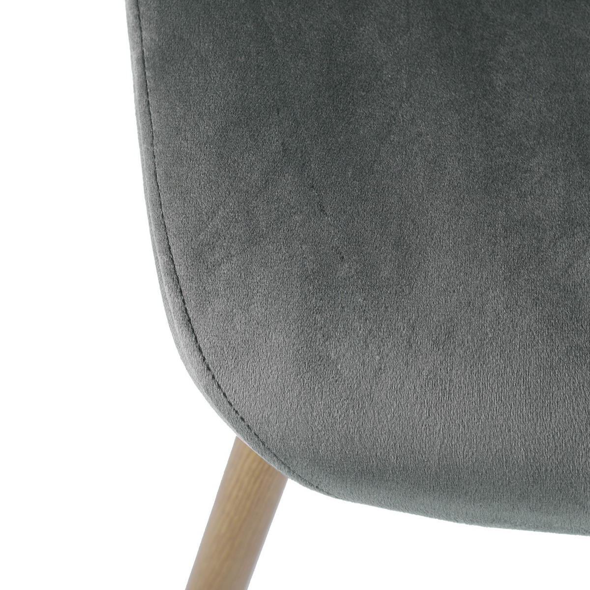 STUHL-SET 4 Stück in Eisen Webstoff - Eichefarben/Grau, Holzwerkstoff/Textil (46/86/47cm) - Urban Meuble