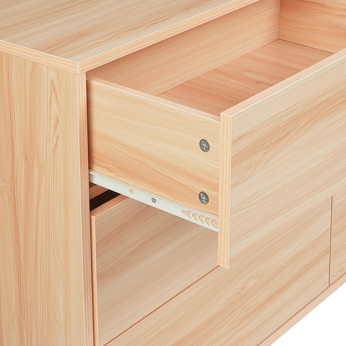 KOMODA s 6 zásuvkami Světle hnědá Sharpe - hnědá, kompozitní dřevo (120/74/40cm) - Beliani