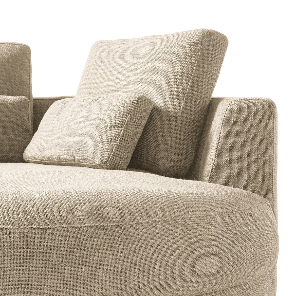 MODULLONGCHAIR - Beige, Textil (129/74/167cm) - home24