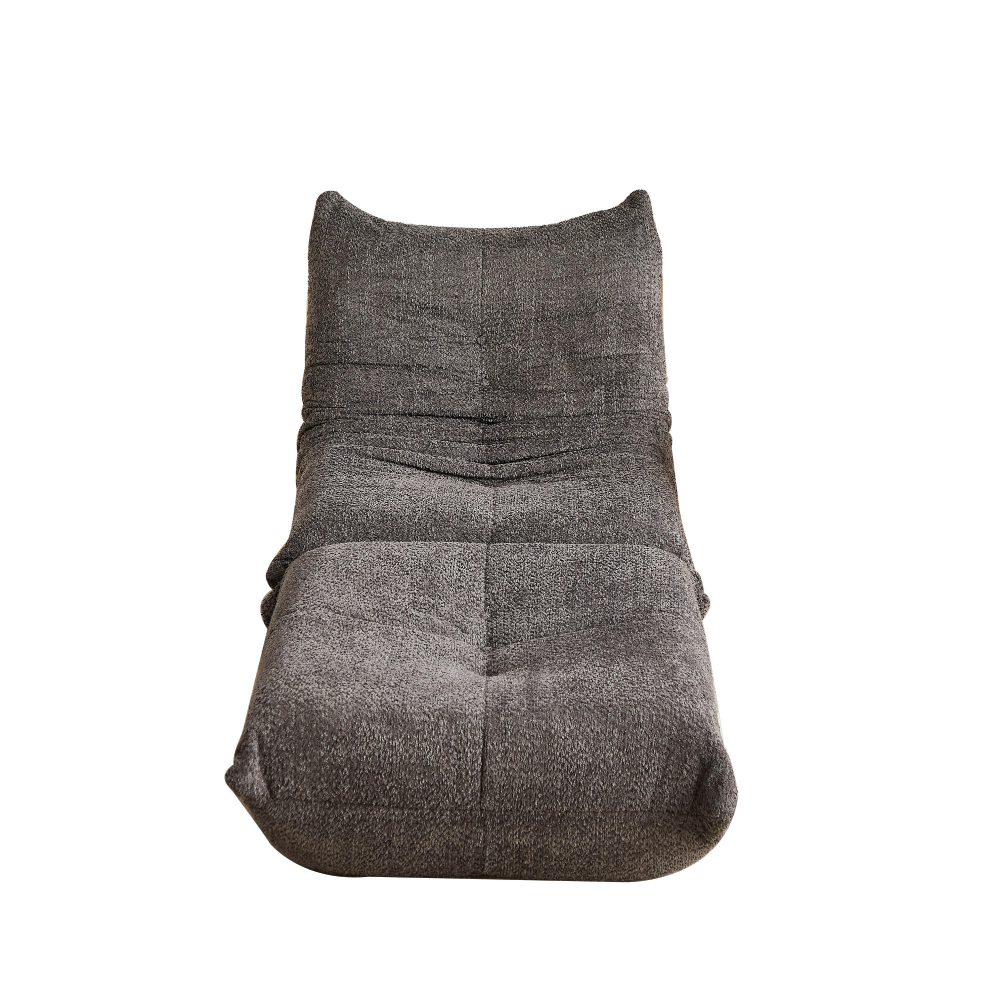 SCHLAFSESSEL mit Fußstütze Chenille Grau - Grau, Kunststoff (94/71/185cm) - Beauniv