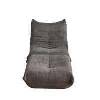 SCHLAFSESSEL mit Fußstütze Chenille Grau - Grau, Kunststoff (94/71/185cm) - Beauniv