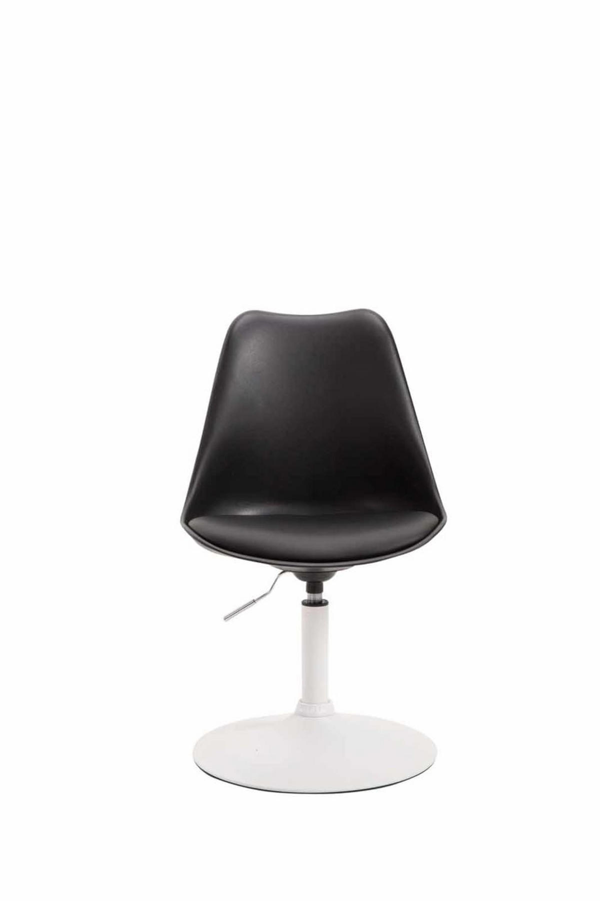 DREHSTUHL 4er Set Kunststoff schwarz - Schwarz/Weiß, Kunststoff/Metall (48/76/57cm) - CLP