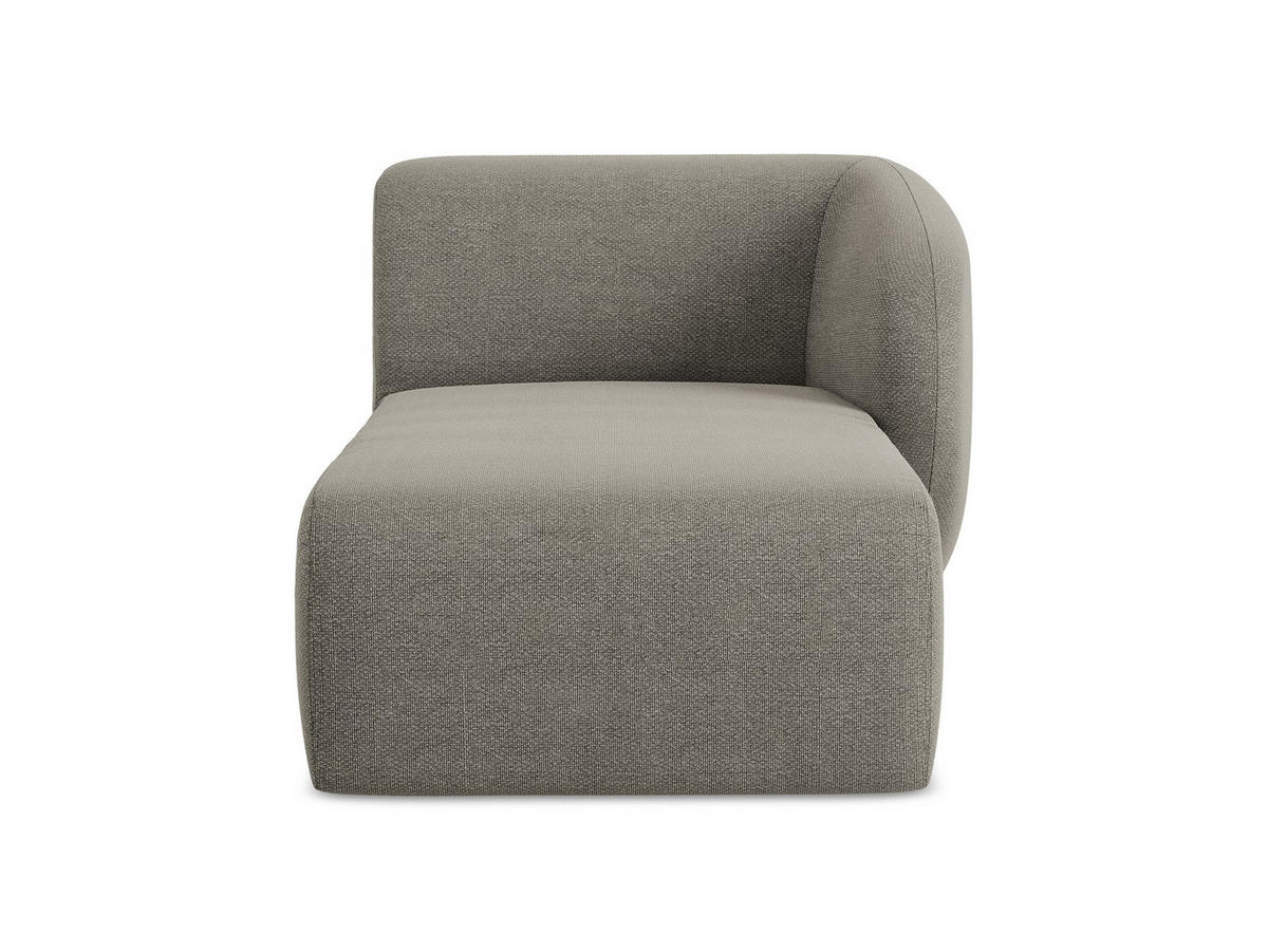 SOFAELEMENT Rechts Bouclé Stoff Grau - Schwarz/Grau, Holzwerkstoff/Kunststoff (91/75/166cm) - Makamii