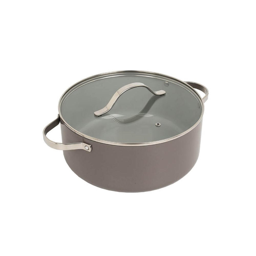 TOPF Grau 28/18/9 cm MR400918 - Grau, Metall (18cm) - Maestro 