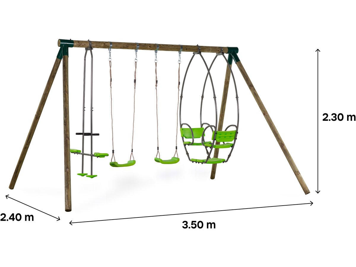 KLETTERGERÜST AUS HOLZ nelio Braun - Dunkelbraun, Holz (240/230/350cm) - Habitat Garten