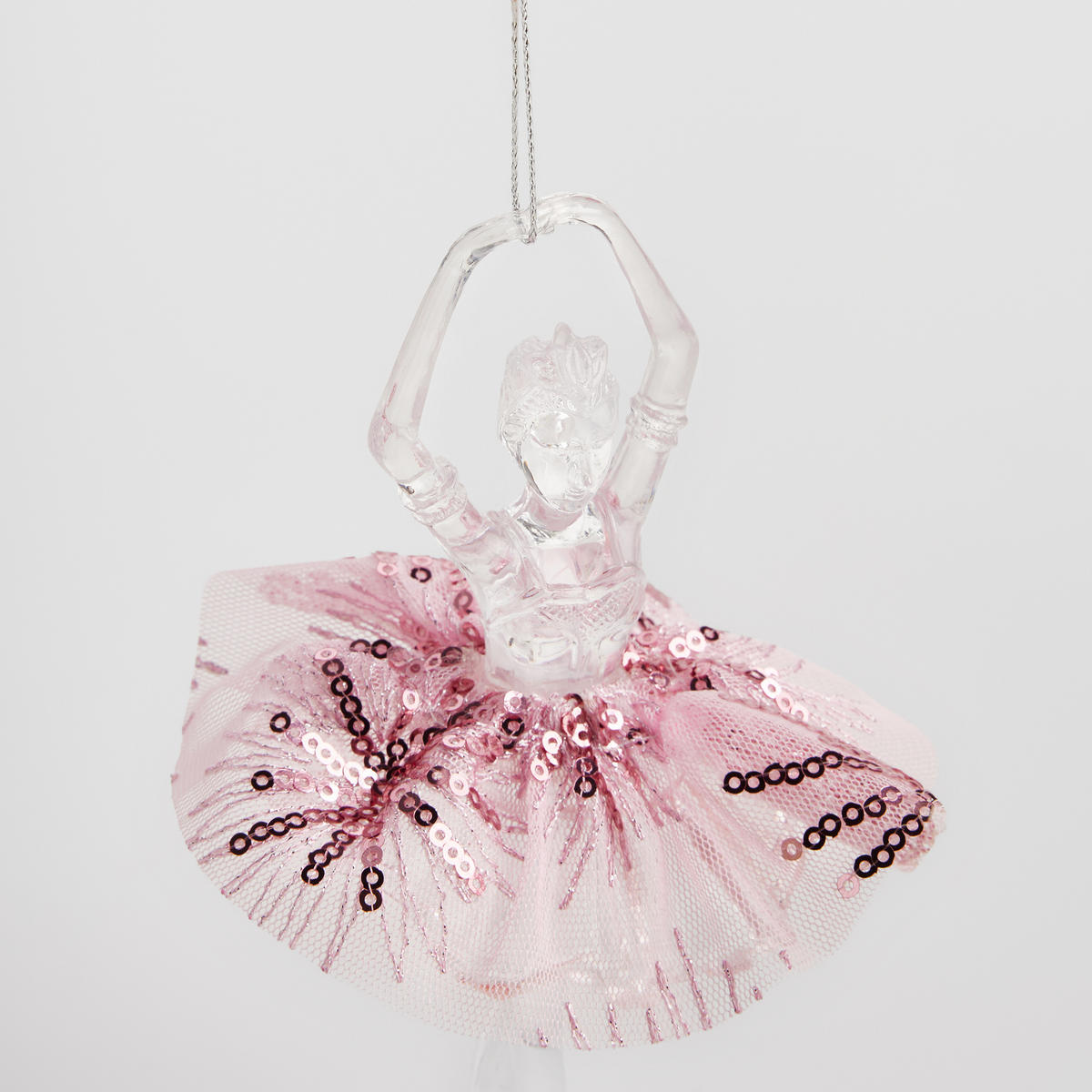 WEIHNACHTSDEKO Hängend BALETTIO, 8 x 17.5 cm, Rosa, Christbaumschmuck, Weihnachtsbaumdekoration, Christmas, Xmas - Hellrosa, Kunststoff (8/7/17.5cm) - home&you