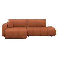 ECKSOFA Furyn O, Seite: Links - Schwarz/Bronzefarben, Holzwerkstoff/Kunststoff (262/145cm) - MIRJAN24