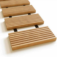 ROLLWEG Garten Holz THEO 35cm Breit Gartenweg Ausrollen - Braun, Holz (250/35/2.7cm) - DELUKE