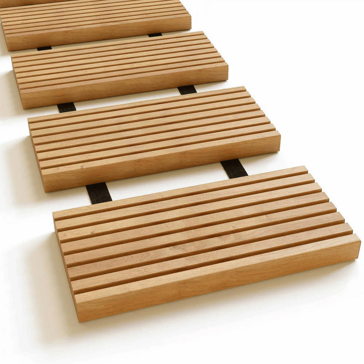 ROLLWEG Garten Holz THEO 35cm Breit Gartenweg Ausrollen - Braun, Holz (250/35/2.7cm) - DELUKE