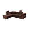 ECKSOFA mit Schlaffunktion und Bettkasten - Kupferfarben, Kunststoff/Textil (283/217cm) - ed exciting design