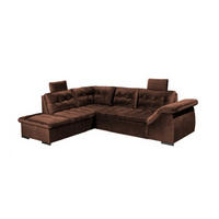 ECKSOFA mit Schlaffunktion und Bettkasten - Kupferfarben, Kunststoff/Textil (283/217cm) - ed exciting design
