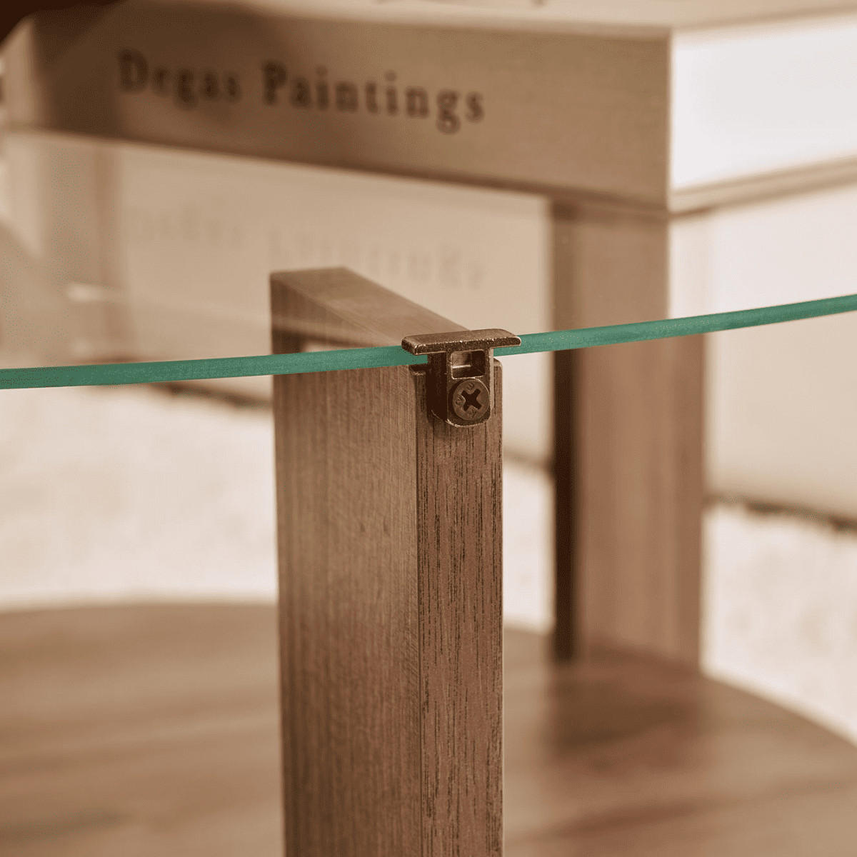 COUCHTISCH mit 2 Platten, davon eine aus gehärtetem Glas 75/75/40 cm - Naturfarben, Holzwerkstoff (75/75/40cm) - Calicosy