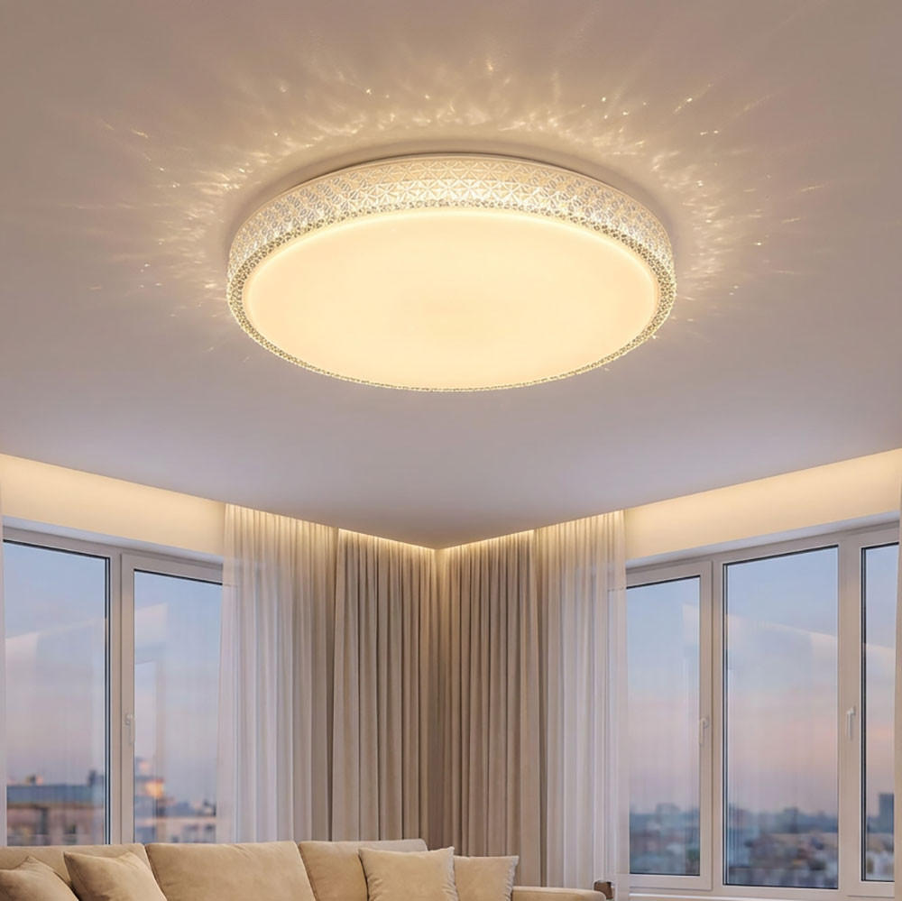 LED DECKENLEUCHTE Metall Acryl Weiß - Weiß, Metall (60/60/11cm) - Globo Lighting
