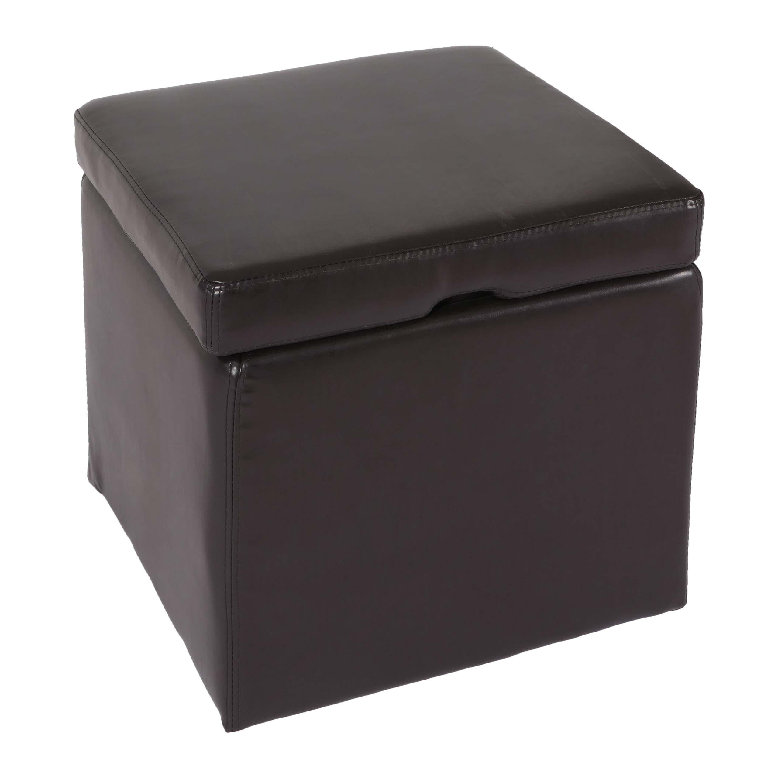 SITZHOCKER Braun - Braun, Leder (44/45/44cm) - MCW