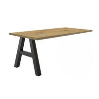 SCHREIBTISCH Edin 6 140 x 70 x 75 Bürotisch schwarzstahl/asteiche - Naturfarben, Holz (140/70/75cm) - 58aufmkessel