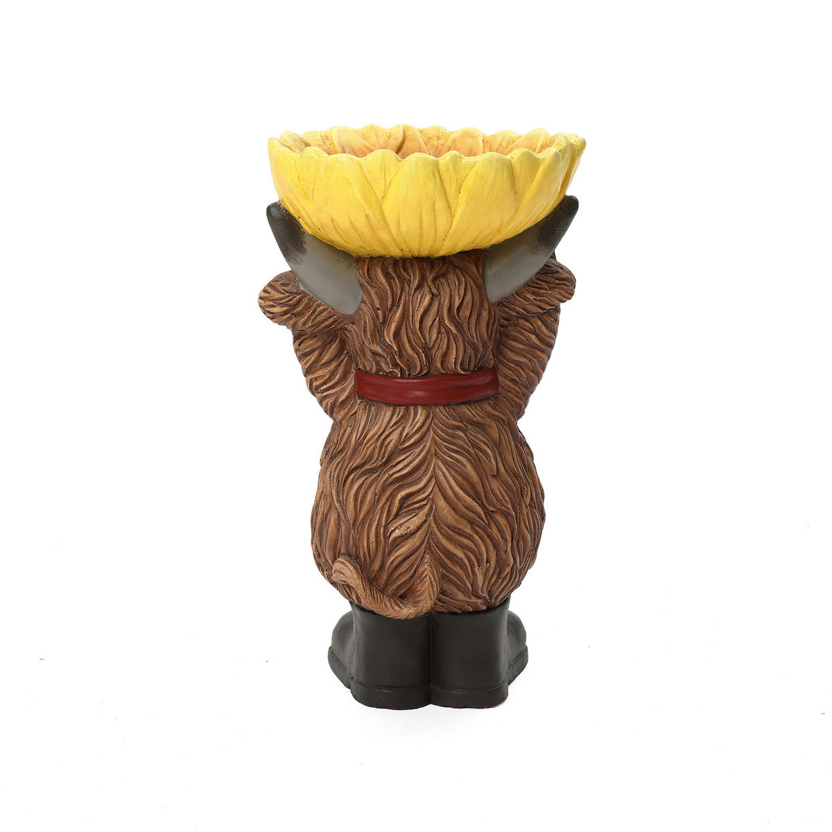 VOGELTRÄNKE Kuh mit Sonnenblume, MGO | Ø28 x H50 cm - Multicolor, Kunststoff (28/50/28cm) - Hometopia