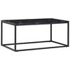 COUCHTISCH Marmor Optik schwarz rechteckig 60/100 cm Delano - Schwarz, Holzwerkstoff (60/100/45cm) - Beliani