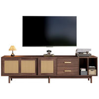 TV-ELEMENT mit Schiebetüren 190 x 40 x 52 cm MDF Braun - Braun, Holzwerkstoff (40/52/190cm) - Beauniv