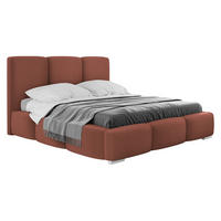POLSTERBETT Olweria - Chromfarben/Rosa, Holz/Textil (160/200cm) - MIRJAN24