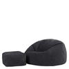 SITZSACK mit Hocker Dalton XXL - Anthrazit, Textil (92/52/92cm) - icon