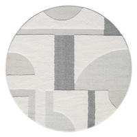 KURZFLOR-TEPPICH Lounge 9992 Grau 120 cm Rund - Grau, Textil (120/120cm) - carpet city