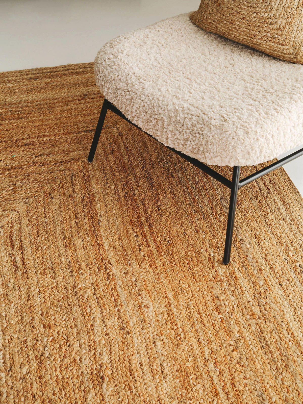 JUTETEPPICH Jutta Hellbraun 160x230 cm - Hellbraun, Textil (160/230cm) - benuta Pure