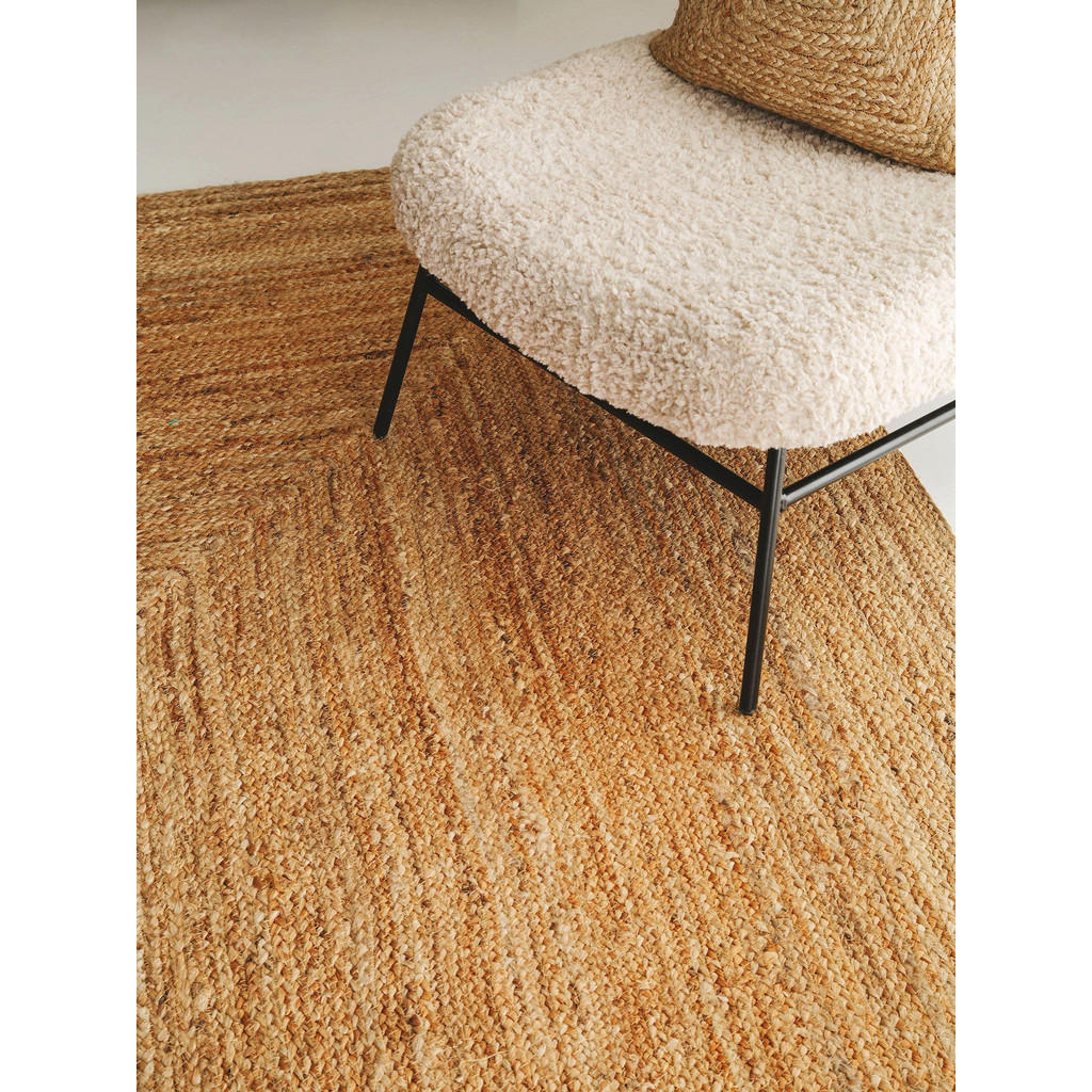 Thumbnail - benuta Pure Juteteppich, Hellbraun, Textil, Beton Optik, Rechteckig, 80x150 cm, für Fußbodenheizung geeignet, Teppiche &...