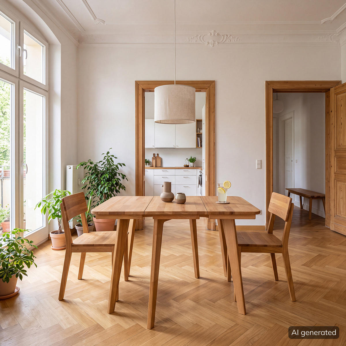 ESSTISCH - Buche massiv - Buchefarben, Holz (75/34/75cm) - home24