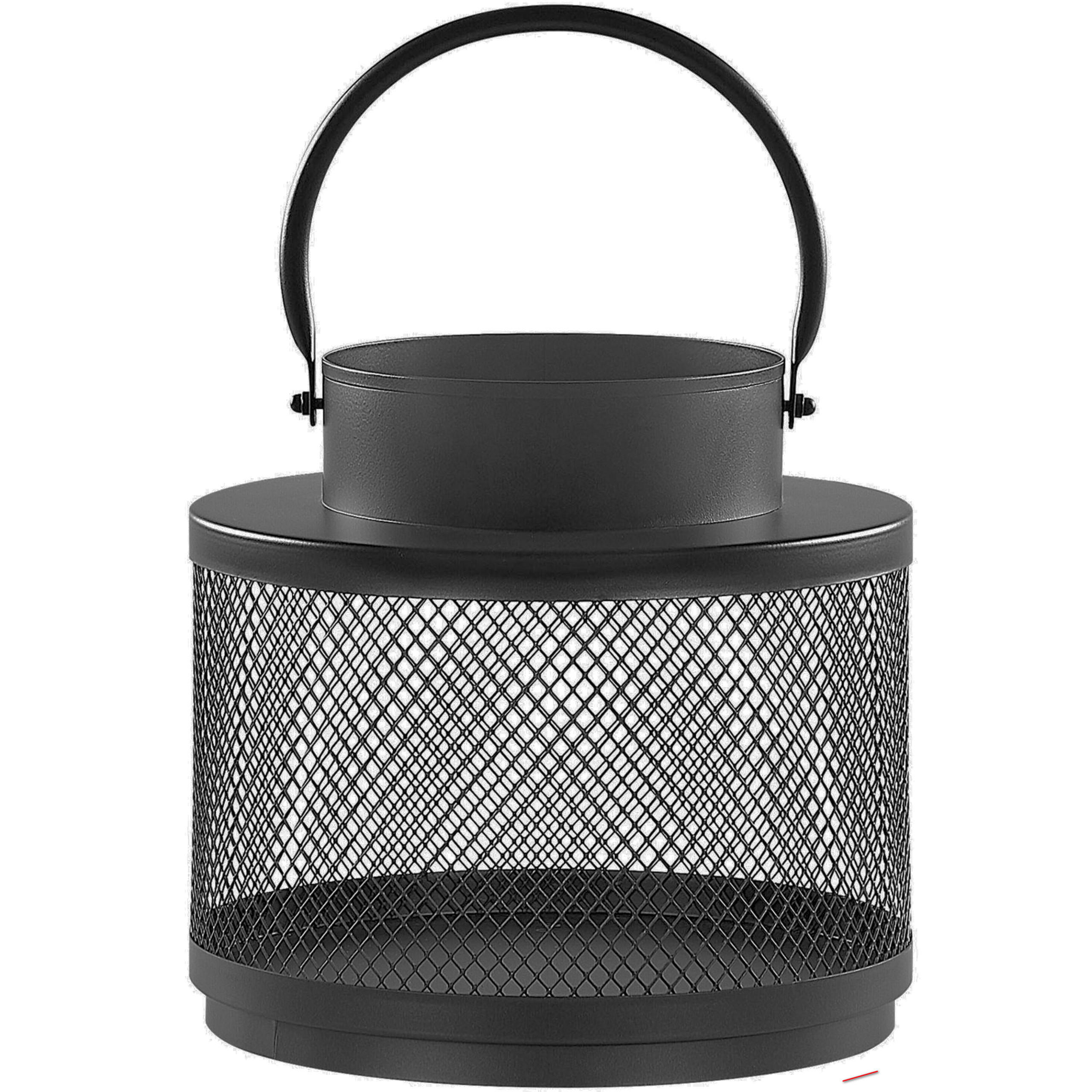 LATERNE Metall 24 cm Schwarz Yamdena - Schwarz, Metall (24/24/24cm) - Beliani