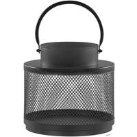 LATERNE Metall 24 cm Schwarz Yamdena - Schwarz, Metall (24/24/24cm) - Beliani