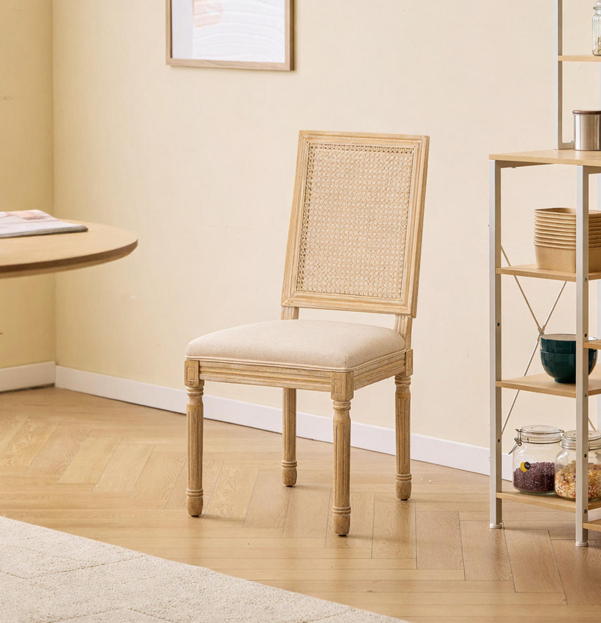 STUHL 2er-Set Holz Beige - Beige, Holz (50/98/59cm) - Nordlys