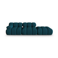 SOFA modular rechts Bellis aus 3D-Stoff marineblau 4 Sitzplätze - Blau, Textil (282/70/94cm) - Micadoni