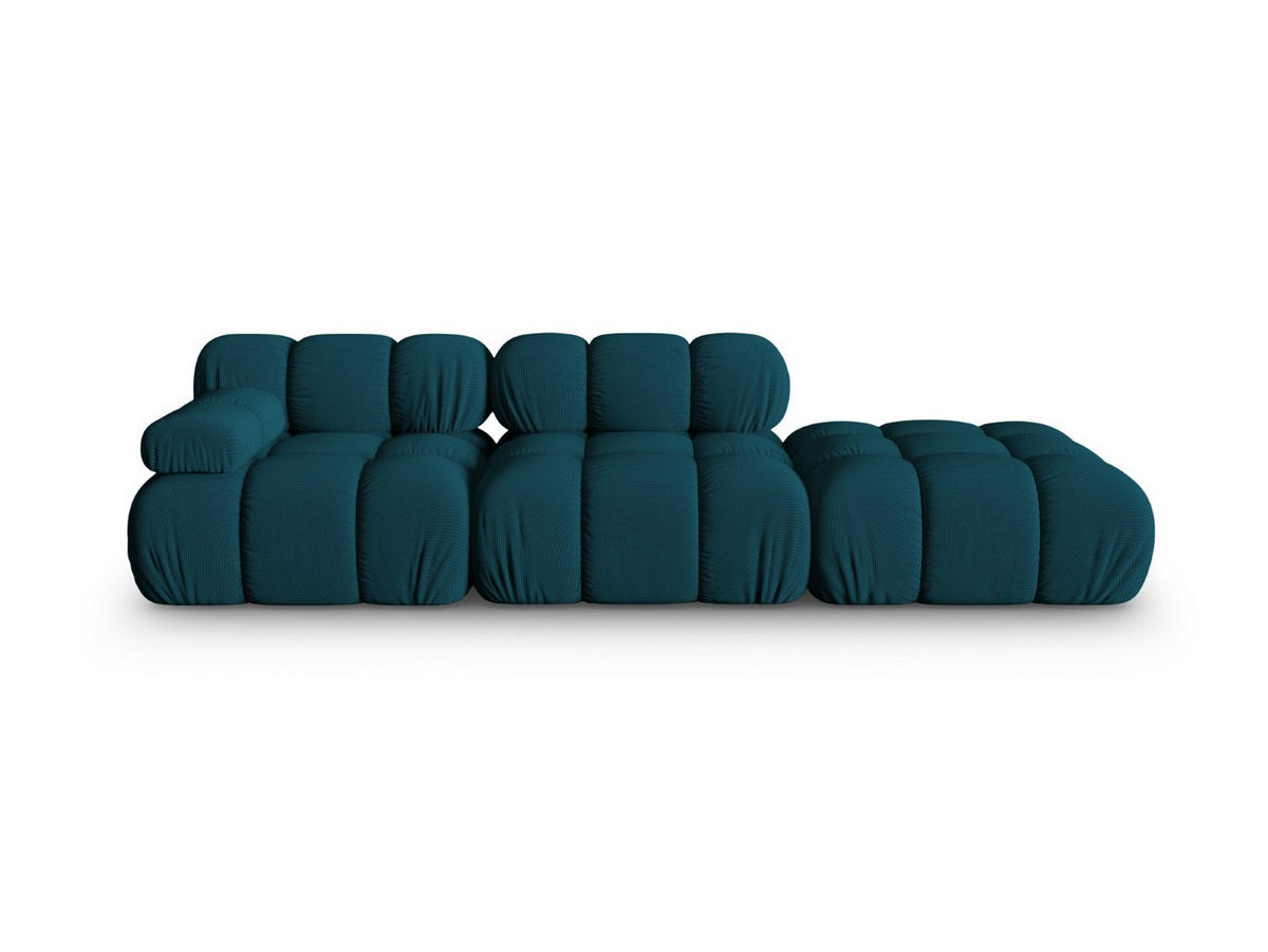 SOFA modular rechts Bellis aus 3D-Stoff marineblau 4 Sitzplätze - Blau, Textil (282/70/94cm) - Micadoni