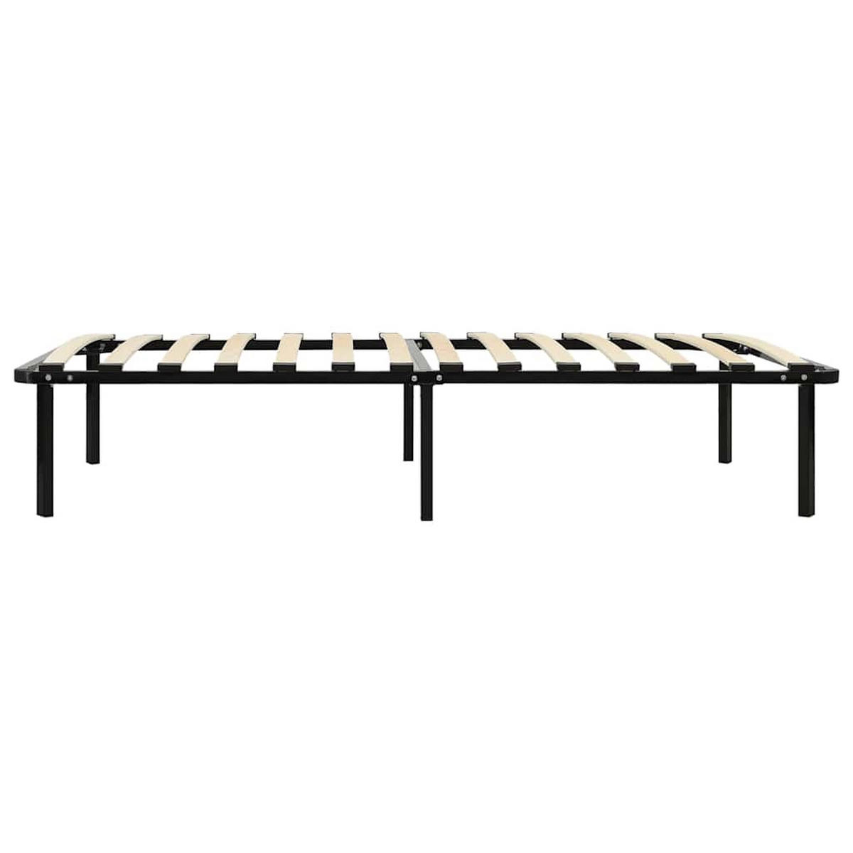 METALLBETT Herman 90/200 cm - Schwarz, Metall (90/200cm) - Nettlife