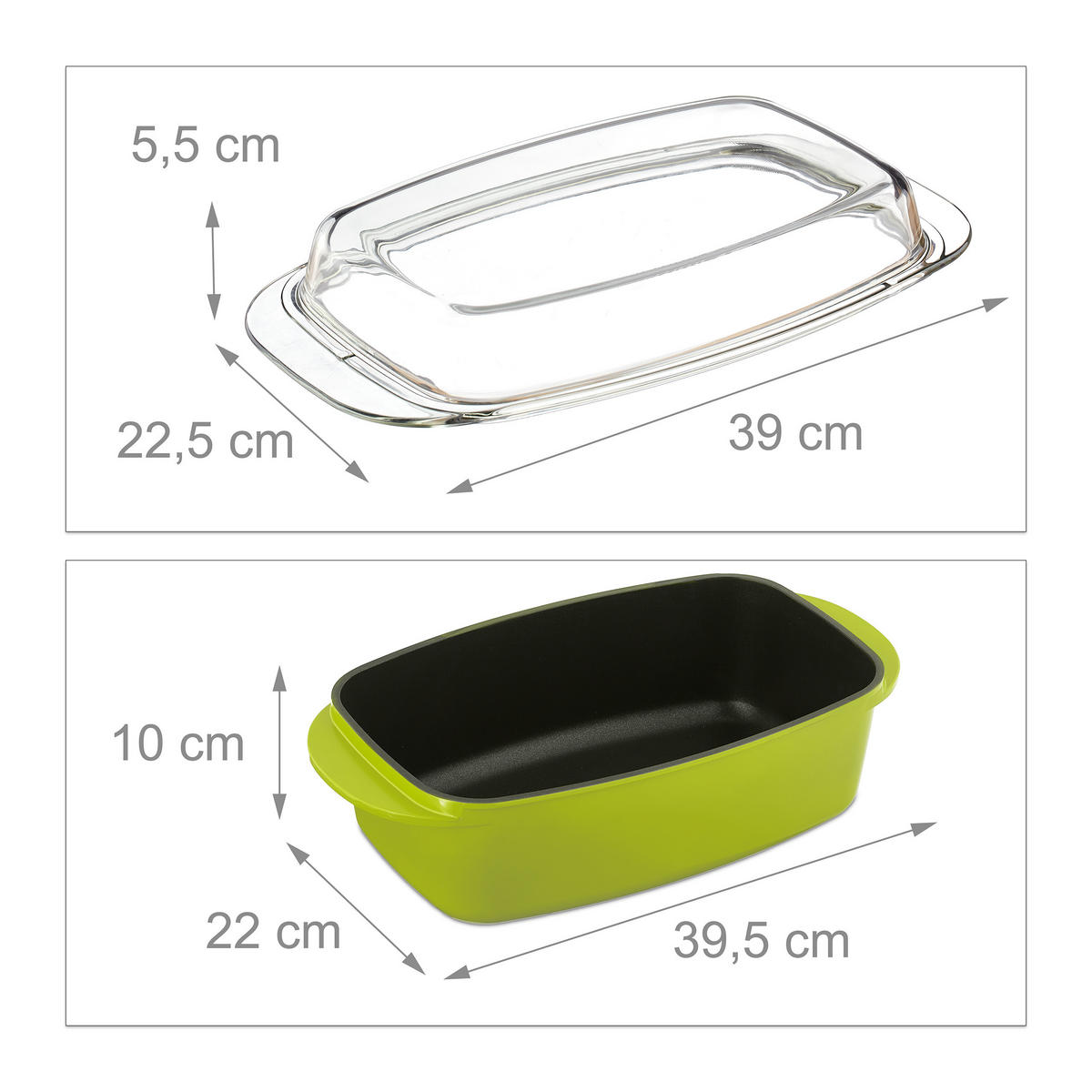 BRÄTER - Grün, Glas/Metall (22.5/39.5/15cm) - Relaxdays
